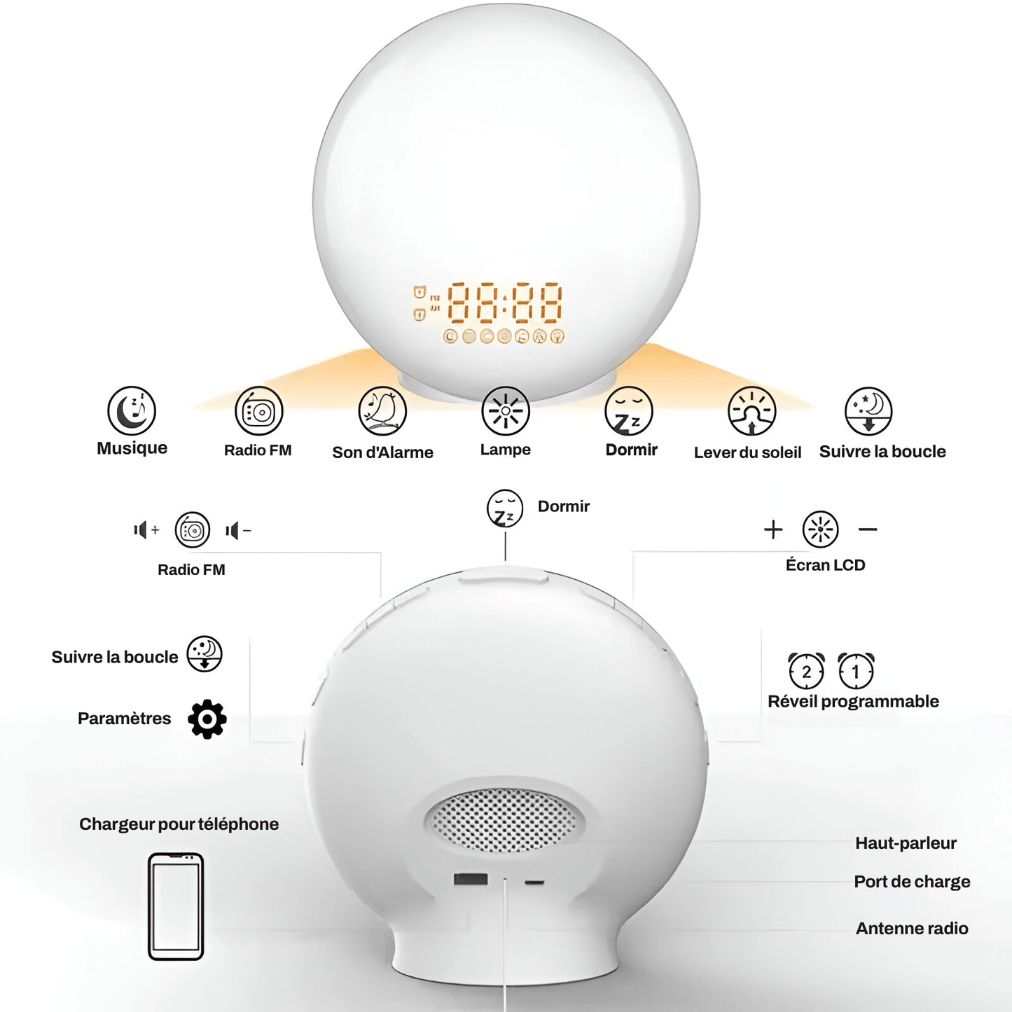 Réveil lumineux